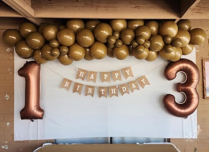 Number Balloons 40 Inch Coffee 6 Balloon - Image 4
