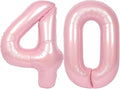 SUWEN 40 Inch Large Pink 40 Balloon Numbers Big Foil Helium Number Balloons 0-9 by SUWEN