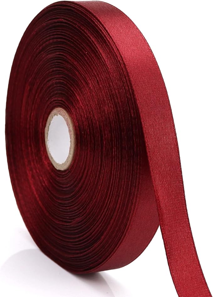 Nsilu 1/2 inch, Wine Red Ribbon by Nsilu