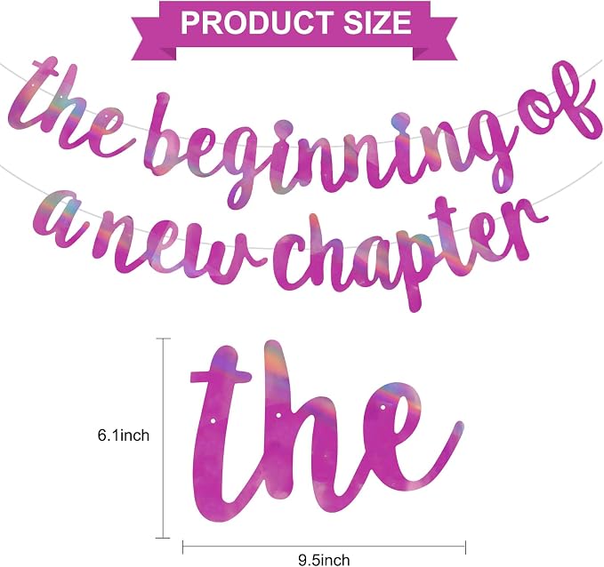 BEISHIDA Rainbow Purple Pre-Strung The Beginning of A New Chapter Banner | - Image 3