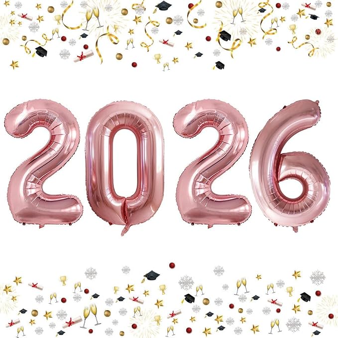42 Inch 2026 Foil Number Balloons by GOER