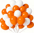 Orange Balloons, 100 Pack 12 Inch Orange and White Extra Thick Latex Party by LYNSP