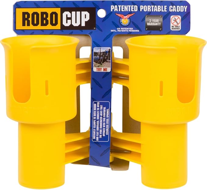 Patented Clamp On Boat Cup Holder |Multifunction Dual Drink Caddy - Image 4