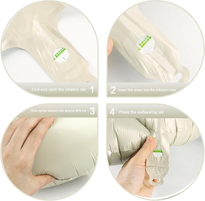 40 Inch Cream White Large Number 4 Birthday Balloon, Giant Number Four 14 24 34 - Image 3