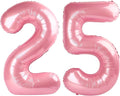 25 Balloon - Pastel Pink Birthday Number Balloons, 40 Inch Decorations | Pastel by ALPHADELTAPI