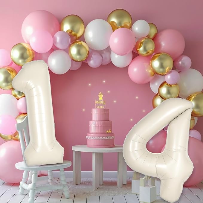 Cream White Number 36 63 Balloon - Image 5