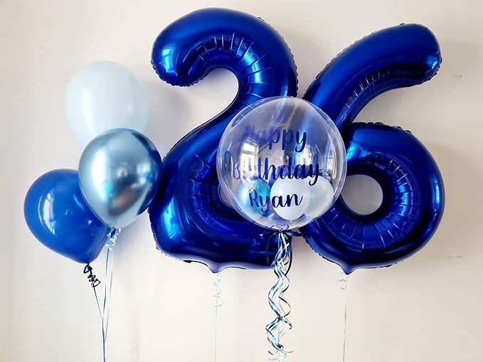 40 Inch Navy Blue 26 Number Balloons Giant Jumbo Huge 26 or 62 Foil Mylar - Image 4