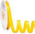 Ribbli Maize Yellow Satin Ribbon Double Faced Satin 1/2 inch x Continuous 50 by Ribbli