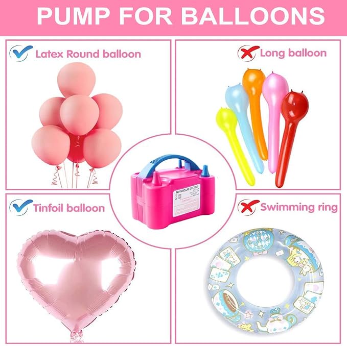 Balloon Pump Electric, 110V-120V Portable Dual Nozzle Balloon Blower - Image 5