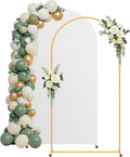 7.2FT Arch Backdrop Stand and White Cover Set, Wedding Arch Backdrop Stand | by Unknown