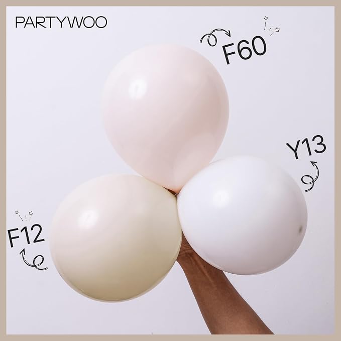 PartyWoo White Balloons 50pcs Small Mini Latex Matte Balloons 5 Inch | Wedding - Image 7