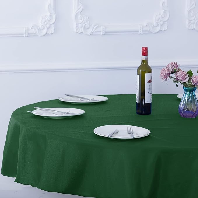 Ascoza 2pack 70 Inch Hunter Round Tablecloth in Washable Polyester Fabric for Wedding/Banquet/Restaurant/Parties