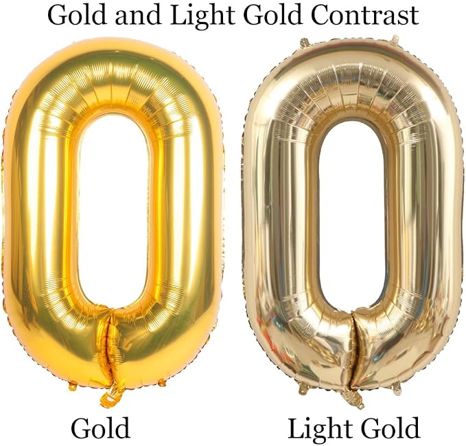 Light Gold Number 45 Foil Balloons 40 Inch White Gold 45 Mylar Balloon | 45th - Image 5