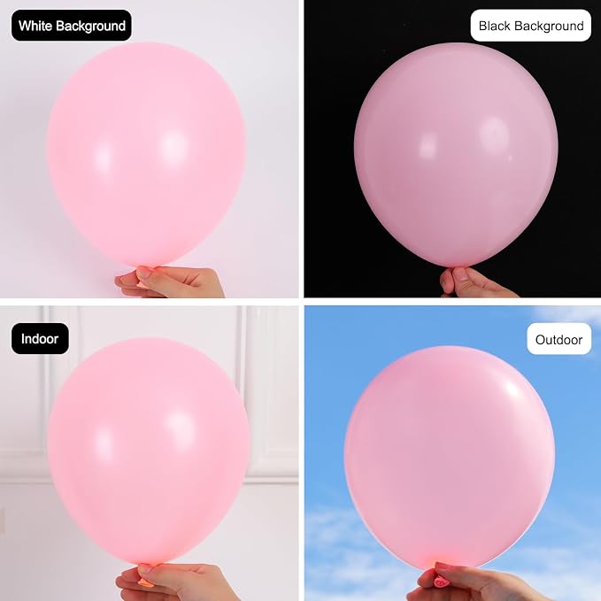 RUBFAC Pink Balloons 120pcs 12 Inches Latex Light Pink Balloons - Image 4