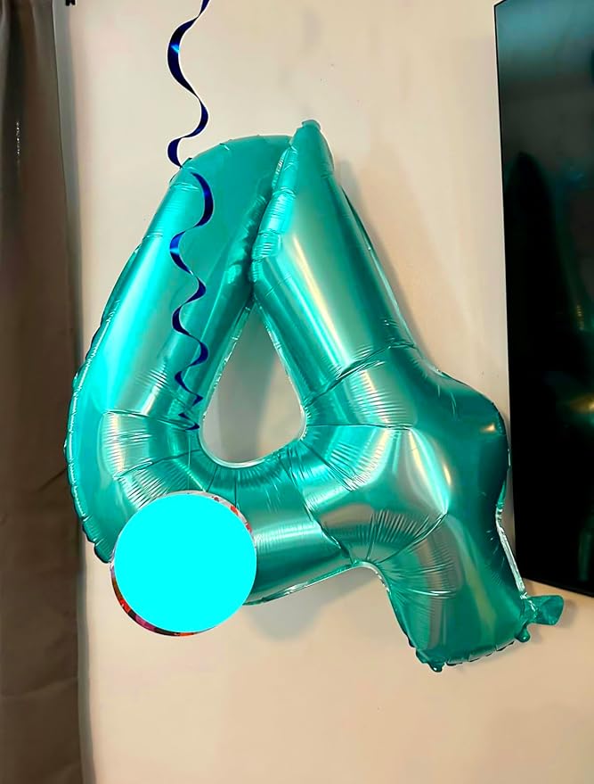 Happy Birthday Balloon 40 Inch Blue-Green 3 Balloon - Image 3