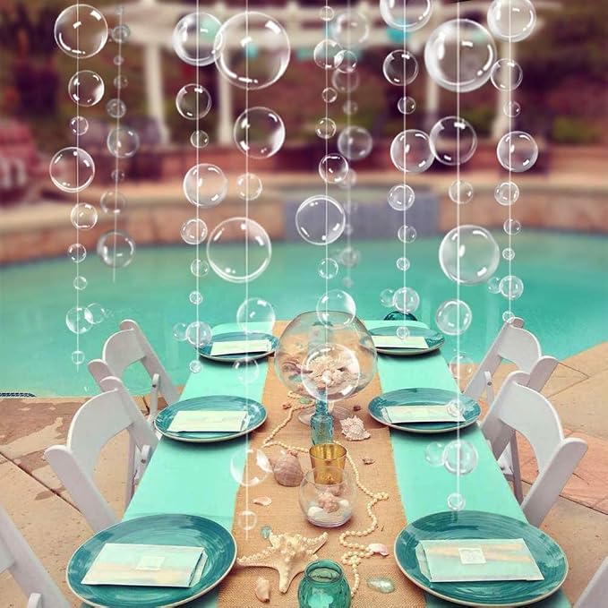 Decor365 Under the Sea Party Decorations White Bubble Garlands Little Mermaid - Image 4