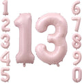 40" Light Pink Foil Number 13 Balloon by TNCDJKPA