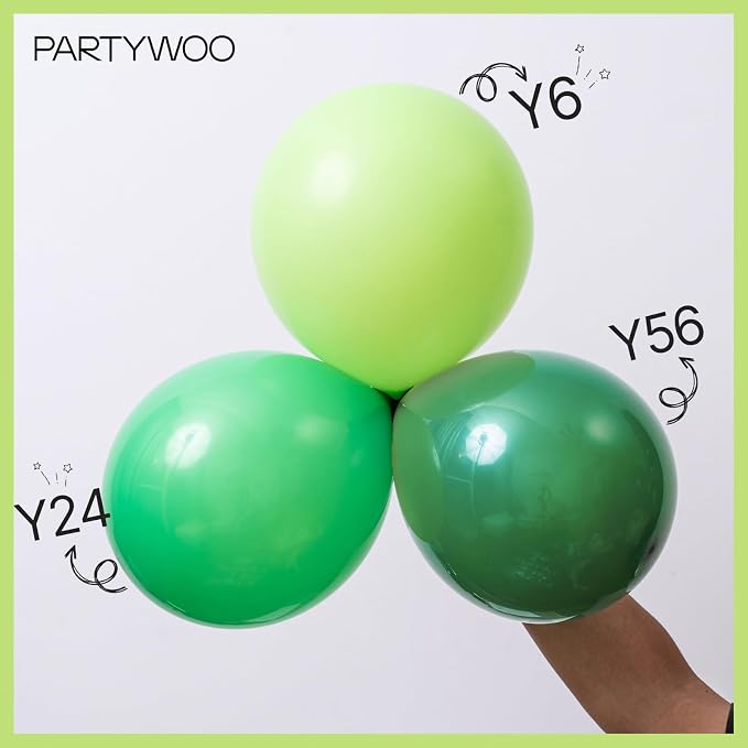 PartyWoo Green Balloon Garland, Birthday Decorations - Image 3