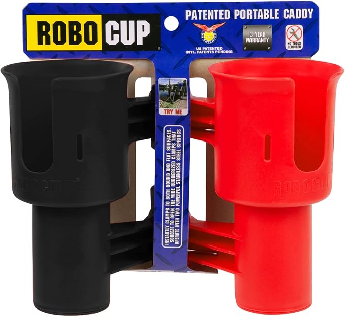 Patented Clamp On Boat Cup Holder | Multifunction Dual Drink Caddy - Image 2