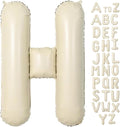 Cream Letter H Balloons, 40 Inch Balloons Letter H Mylar Helium Large H Balloon by BBPOOL