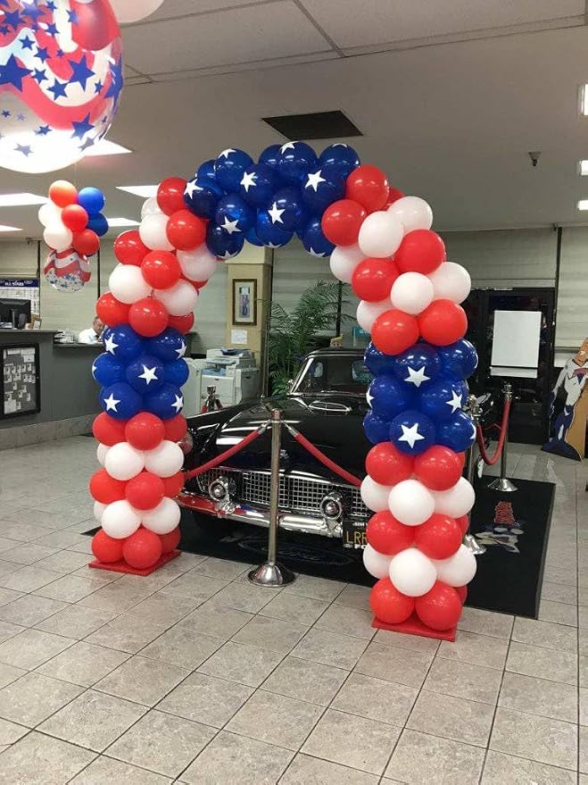 Voircoloria 105pcs Red White Blue Party Latex Balloons, 12inch | - Image 4