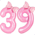 Pink Coquette Birthday Decorations 39 Balloon Numbers by Unknown