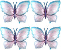 Butterfly Balloons 4 Pieces for Butterfly Themed Party Decoration | 40inch Blue by GIHOO