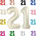 Cream Number 21 Balloon 40 Inch by IWERP
