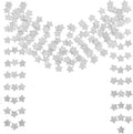 6 Pcs Glitter Silver Star Paper Garland Christmas Birthday Party Decorations by TTSAM