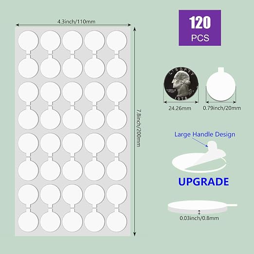 120 Pcs Sticky Tack, Double Sided Sticky Dot, No Trace Poster Adhesive Putty - Image 2