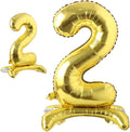 16" Standing Gold Alphabet Letter and Number Balloons Aluminum Hanging Foil by RUIANSI