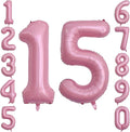 Pearlescent Pink Number 15 Balloon 40 Inch, Shiny Foil by Unknown