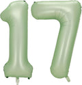 Sage Green Number 17 Balloon, 17 Balloon by BBPOOL