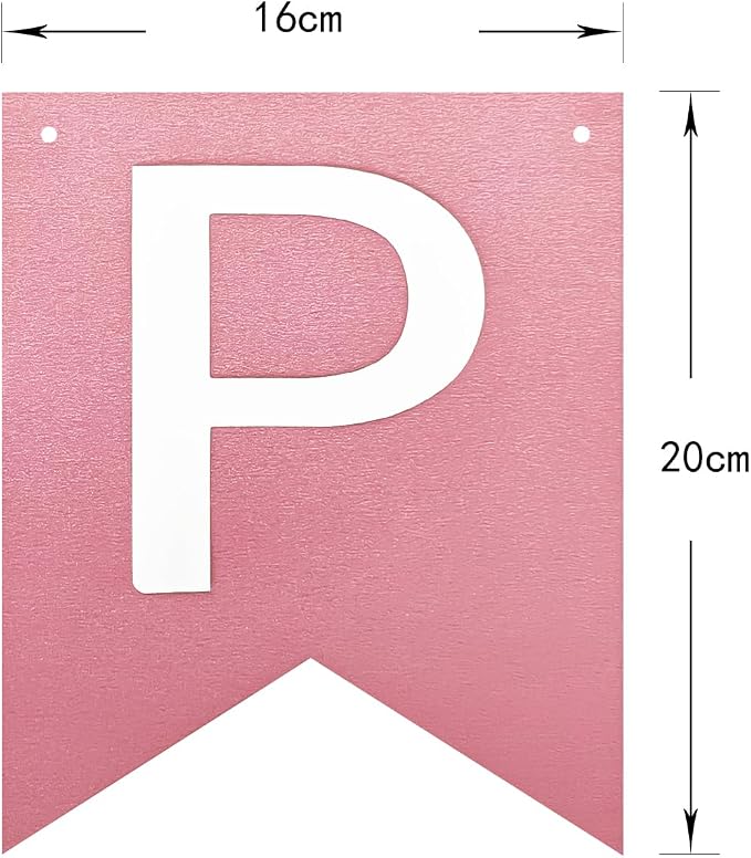 Letjolt Pink Blue Happy Birthday Banner Handmade Theme Party 13pcs | Pre-Strung - Image 3
