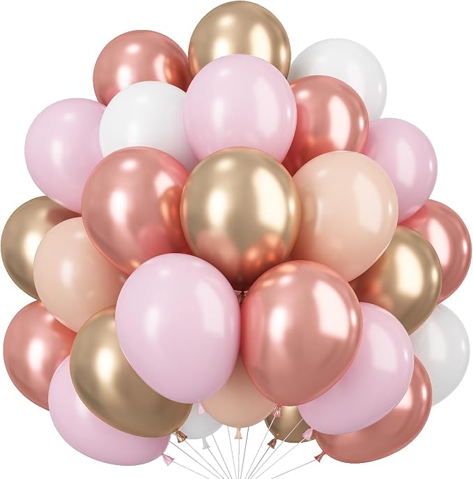 Rose Gold Balloons by Paeyeq