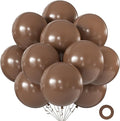 Coffee Brown Balloons 18 Inch 24 Pack Matte Helium Latex Round Balloons by KALOR