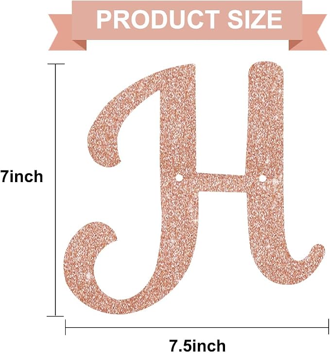 BEISHIDA Glitter Rose Gold Happy Birthday Banner Party Decoration NO DIY | - Image 3