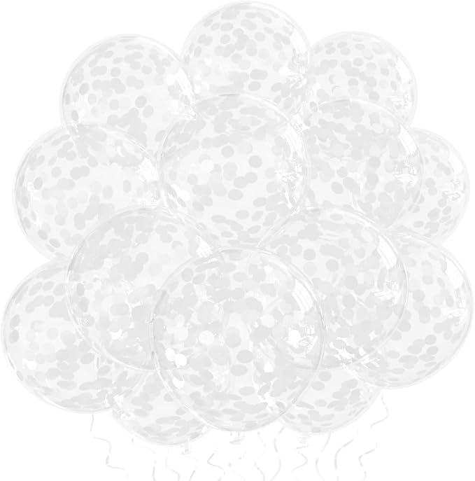 White Confetti Balloons - Image 4