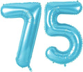 Number 75 Balloons for 75th Birthday Party Decorations, 0-100 Large No.75 by Joycard