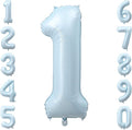 Baby Blue Number 1 Balloon 40 Inch, Foil Sky Pastel Numeral Party Supplies | by Unknown