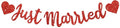 BEISHIDA Red Just Married Banner by Beishida