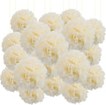 Qimoo 20pcs Beige Paper Pom Poms Decorations, DIY Decorative Tissue Paper by QIMOO
