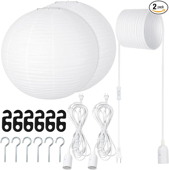 Rossesay 2 Sets Jumbo Paper Lanterns by Rossesay