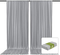 2 Panels Dark Gray Backdrop Curtain, 10 x 7 Feet Background Curtains for Parties, Weddings, Baby Showers, Bachelorette Halloween, Christmas Birthday Party Photoshoot Backdrop Curtains Decorations