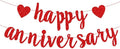 Pre-Strung Happy Anniversary Banner Bunting Hanging Sign Garland by Unknown