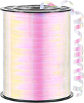 White Curling Ribbon, 500 Yards, 1/5 Inch | Iridescent, by CLUEWR