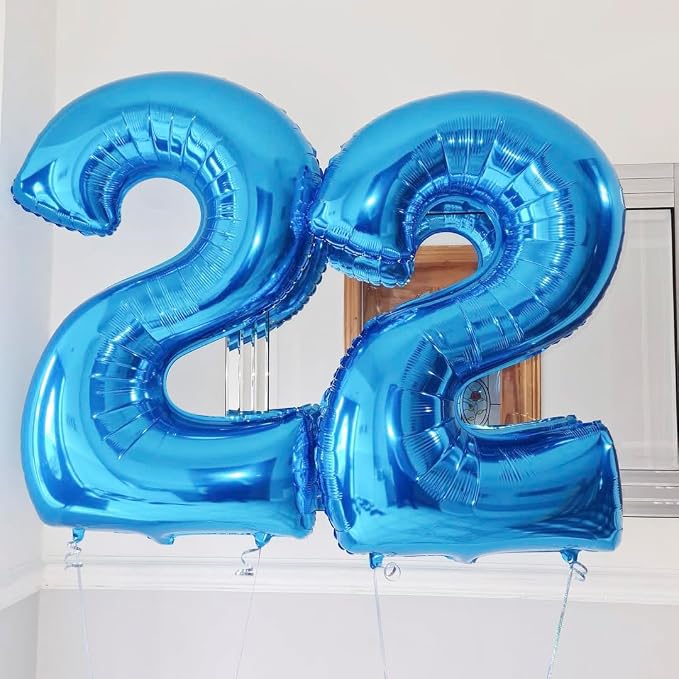 Blue 2 Balloon Number, 40 Inch Number 2 Balloon Big Blue 2 Foil Mylar Helium - Image 7