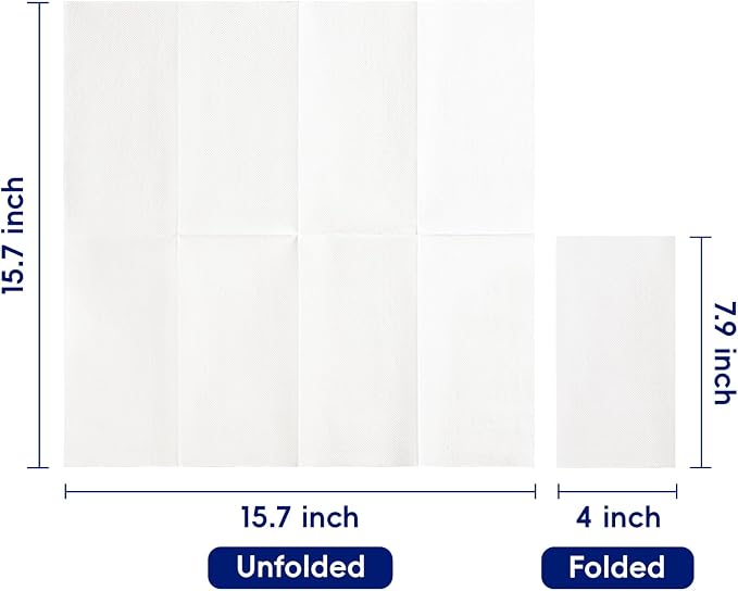 400 Pack Disposable Paper Napkins, Soft Bathroom Napkins Guest Disposable - Image 2