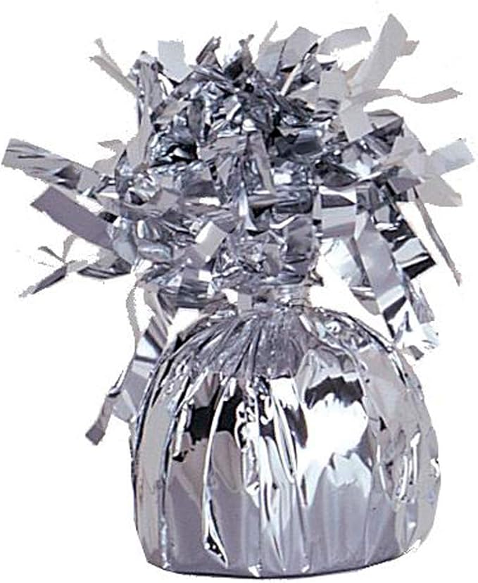 Silver Foil Balloon Weight 1 Count, Adorable Party Essential by Unique