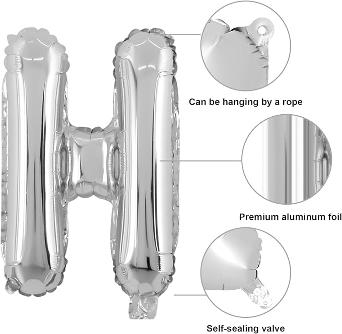 Silver HOME Balloons 40 Inch, Large HOME Letter Banner - Image 2
